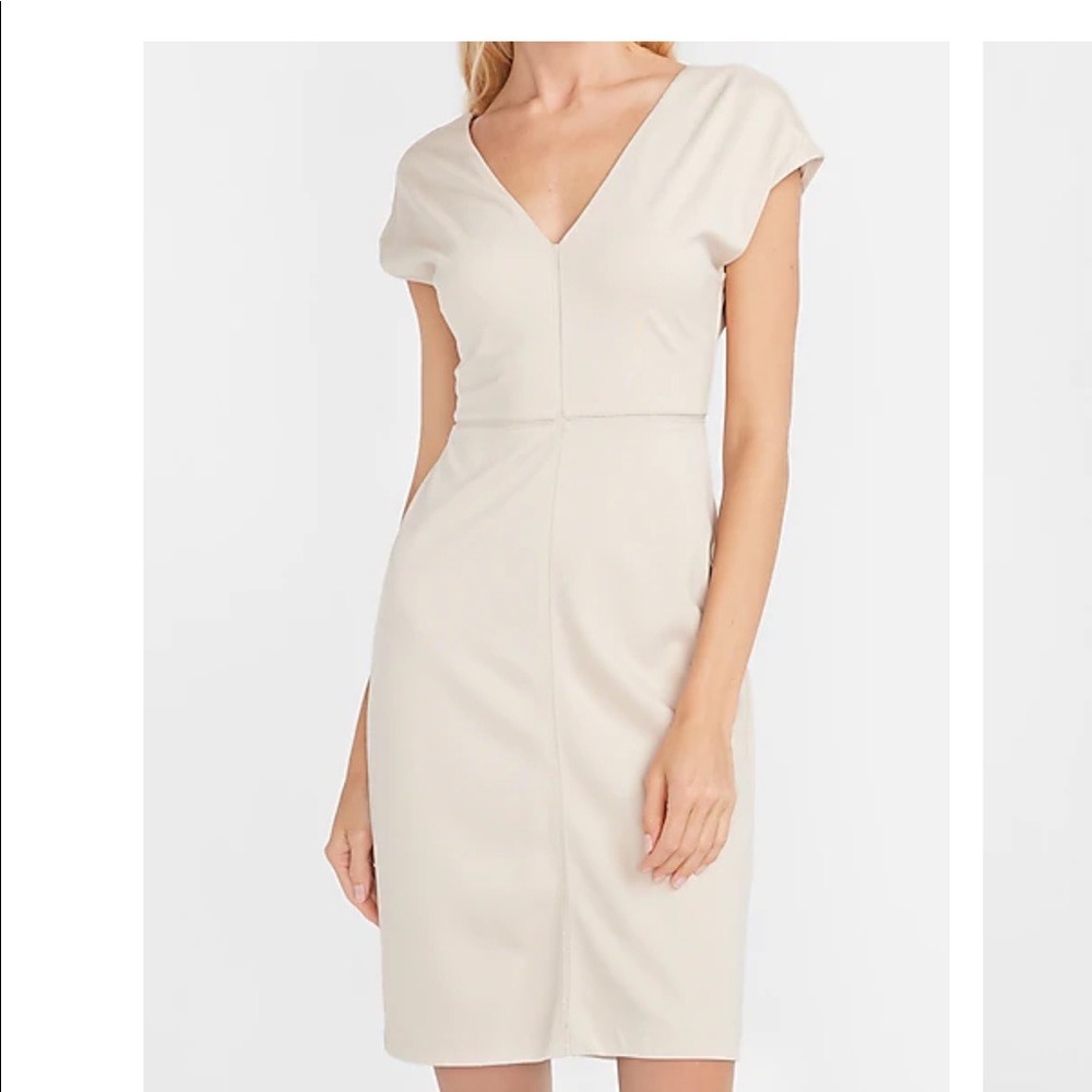 Express Seamed V-Neck Sheath Dress